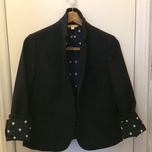 {Brooks Brothers} Black Wool Three button Blazer
